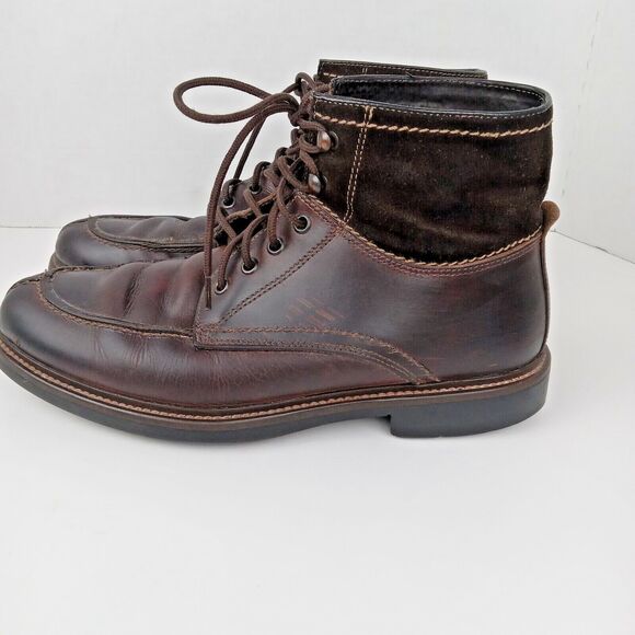 Johnston & Murphy Leather Boots Men\'s 8.5 Vintage Brown Suede Trim main image 7